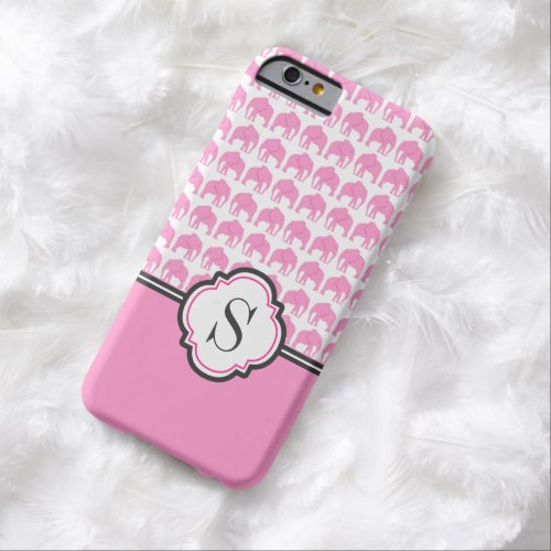 Monogram Pink Elephant Pattern Phone Case
