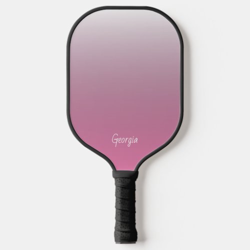 Monogram Pink Gradient Add Your Name or Initials Pickleball Paddle