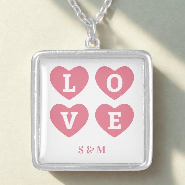 Monogram Pink Heart Pendant (Creator Uploaded)