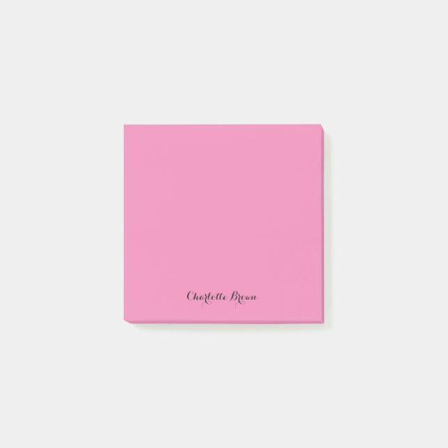 Monogram Pink Modern Minimalist Feminine Post-it Notes (Front)