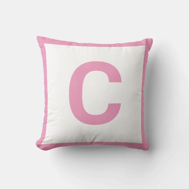 MONOGRAM PINK  PINK DOUBLESIDED Cushion Pillow (Front)