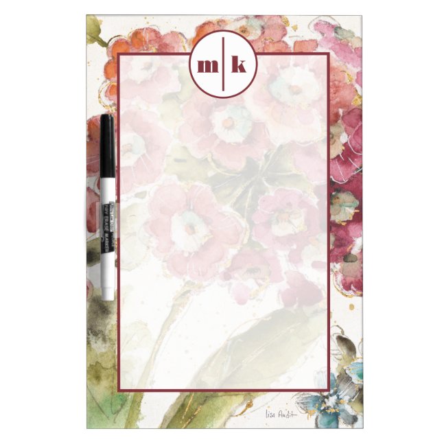 Monogram | Pink Primrose Dry Erase Board (Front)