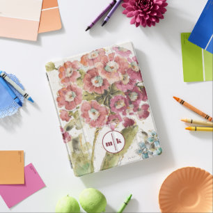 Monogram   Pink Primrose iPad Smart Cover