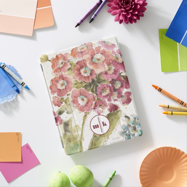 Monogram | Pink Primrose iPad Smart Cover (In Situ)