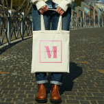 Monogram Pink Simple Minimalist Pretty Custom Tote Bag<br><div class="desc">Pretty pink Simple monogram monogram pink simple modern,  minimalist minimal clean initial name,  trendy stylish monogrammed letter,  whimsical typography font design , elegant calligraphy script text,  modern pink girly girl feminine,  clean contemporary modern design,  simplistic elegant romantic basic,  a soft romantic elegance custom customize,  simple gift favor bag pouch</div>