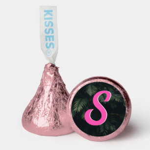 Monogram Pink Tropical Neon Bat Mitzvah Hershey®'s Kisses®
