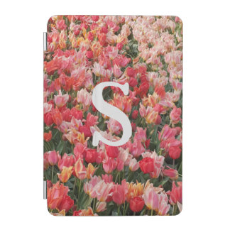 Monogram Pink Tulip Flower iPhone Case
