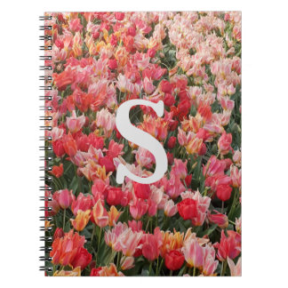 Monogram Pink Tulip Flower iPhone Case Notebook