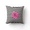 Monogram Pink Volleyball Chevron Print Pillow