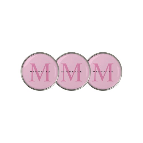 Monogram Pink Your Name Special Gift Beloved Ones Golf Ball Marker