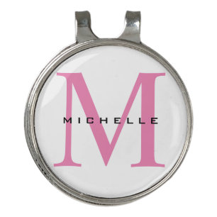 Monogram Pink Your Name Special Gift Beloved Ones Golf Hat Clip