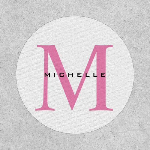 Monogram Pink Your Name Special Gift Beloved Ones Patch