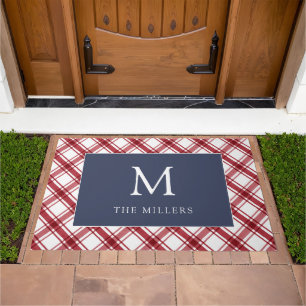 Monogram Plaid Doormat