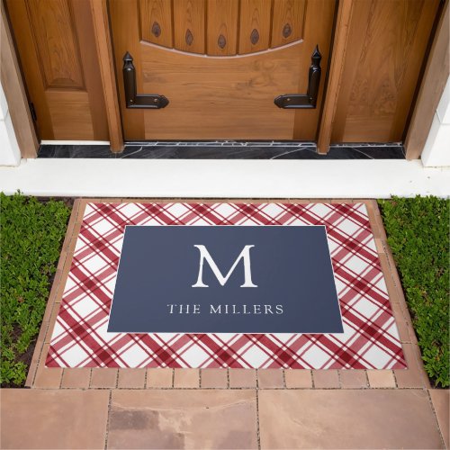 Monogram Plaid Doormat