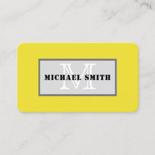 Monogram Plain Dark Dandelion Background Business Card