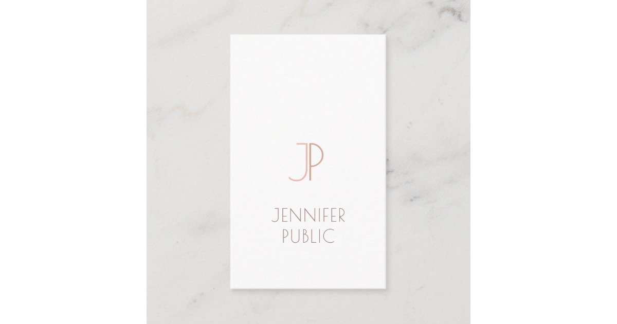 Monogram Plain Elegant Luxury Trendy Modern Design Business Card | Zazzle