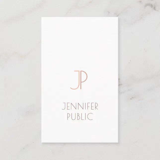 Monogram Plain Elegant Luxury Trendy Modern Design Business Card | Zazzle