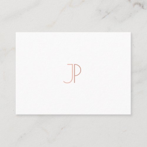 Monogram Plain Elegant Modern Trendy Design Luxury Business Card