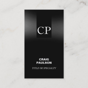 Monogram Plain Simple Consultant Business Card
