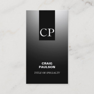 Monogram Plain Simple Consultant Business Card
