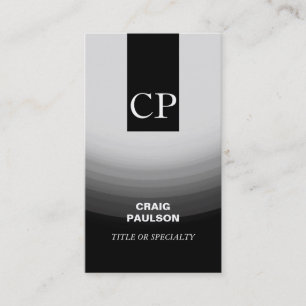 Monogram Plain Simple Consultant Business Card