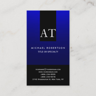 Monogram Plain Simple Consultant Business Card