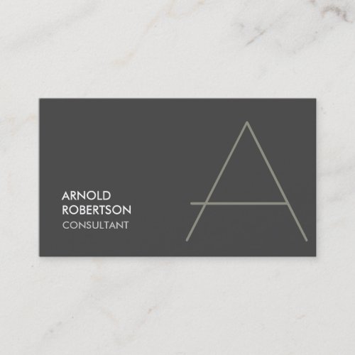 Monogram Plain Trendy Chic Business Card