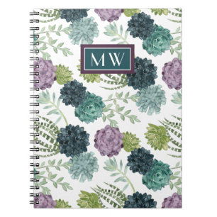 Monogram   Plant Happiness Collection Succulent Pa Notebook