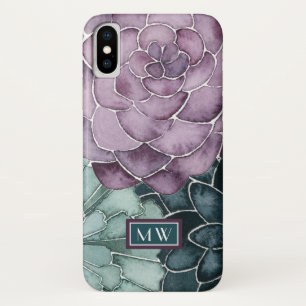 Monogram Plant Happiness Grow Harvest Love iPhone X Case