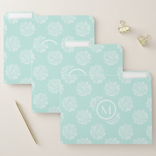 Monogram   Plant Happiness   Pastel Succulent Patt File Folder