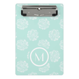 Monogram Plant Happiness Pastel Succulent Patt Mini Clipboard