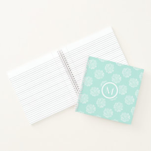 Monogram   Plant Happiness   Pastel Succulent Patt Notebook