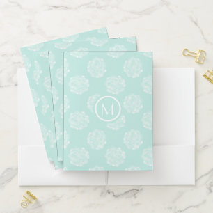 Monogram   Plant Happiness   Pastel Succulent Patt Pocket Folder
