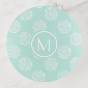 Monogram   Plant Happiness   Pastel Succulent Patt Trinket Tray