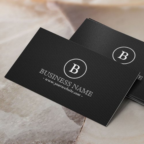 Monogram Plastic Surgeon Elegant Dark Business Card