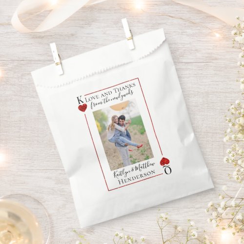 Monogram Playing Card Wedding Collection Favor Bag