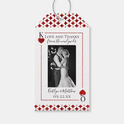 Monogram Playing Card Wedding Collection Gift Tags