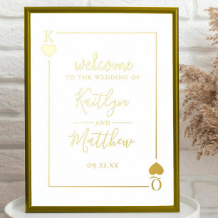 Monogram Playing Card Wedding Foil Prints