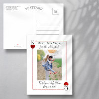 Monogram Playing Card Wedding Photo Save The Date