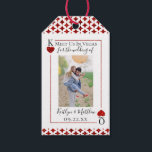 Monogram Playing Card Wedding Photo Save The Date Gift Tags<br><div class="desc">Celebrate in style with these stylish and very trendy wedding save the date tags. The design is easy to personalize with your special event wording and your guests will be thrilled when they see these fabulous tags.</div>