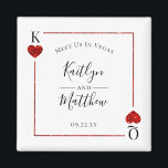 Monogram Playing Card Wedding Save The Date Magnet<br><div class="desc">Celebrate in style with these stylish and very trendy wedding save the date magnets. This design is easy to personalize with your special event wording and your guests will be thrilled when they receive these fabulous magnets.</div>