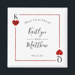 Monogram Playing Card Wedding Save The Date Magnet<br><div class="desc">Celebrate in style with these stylish and very trendy wedding save the date magnets. This design is easy to personalize with your special event wording and your guests will be thrilled when they receive these fabulous magnets.</div>