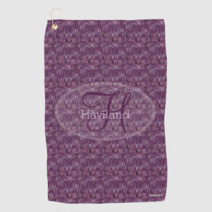 Monogram Plum Print Golf Towel - HAMbyWG