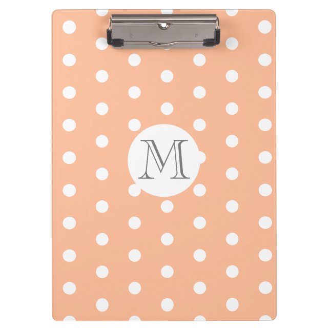 Monogram Polk-a-dot Clipboard (Front)