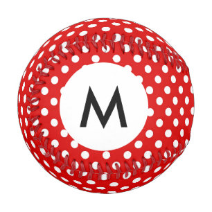 Monogram Polka dot background Baseball