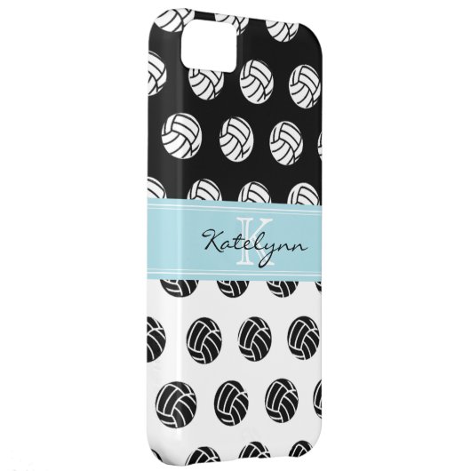 Monogram Polka Dot Volleyballs iPhone 5 Case (Back/Right)
