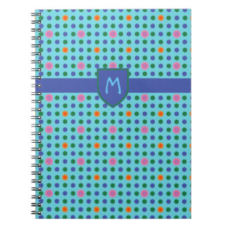 Monogram Polka Dots Custom Notebook or Jotter