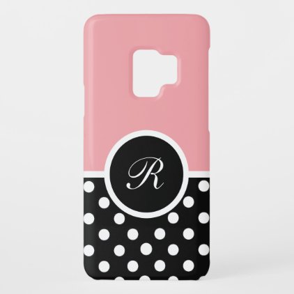 Monogram Polka Dots Pattern Case-Mate Samsung Galaxy S9 Case