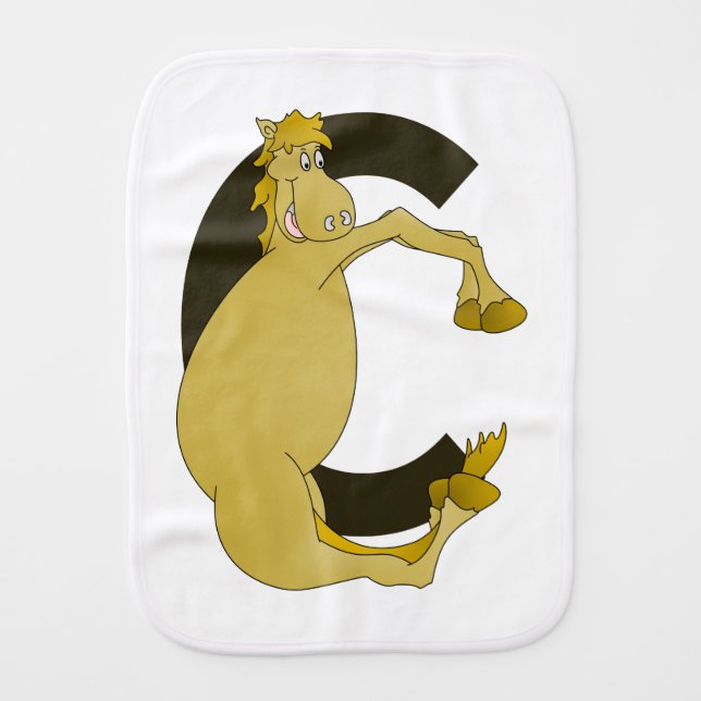 Monogram Pony C Burp Cloth (Front)
