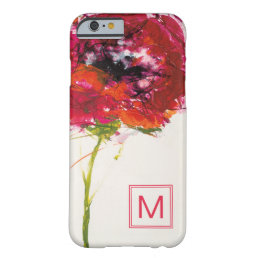 Monogram | Poppy on White Barely There iPhone 6 Case